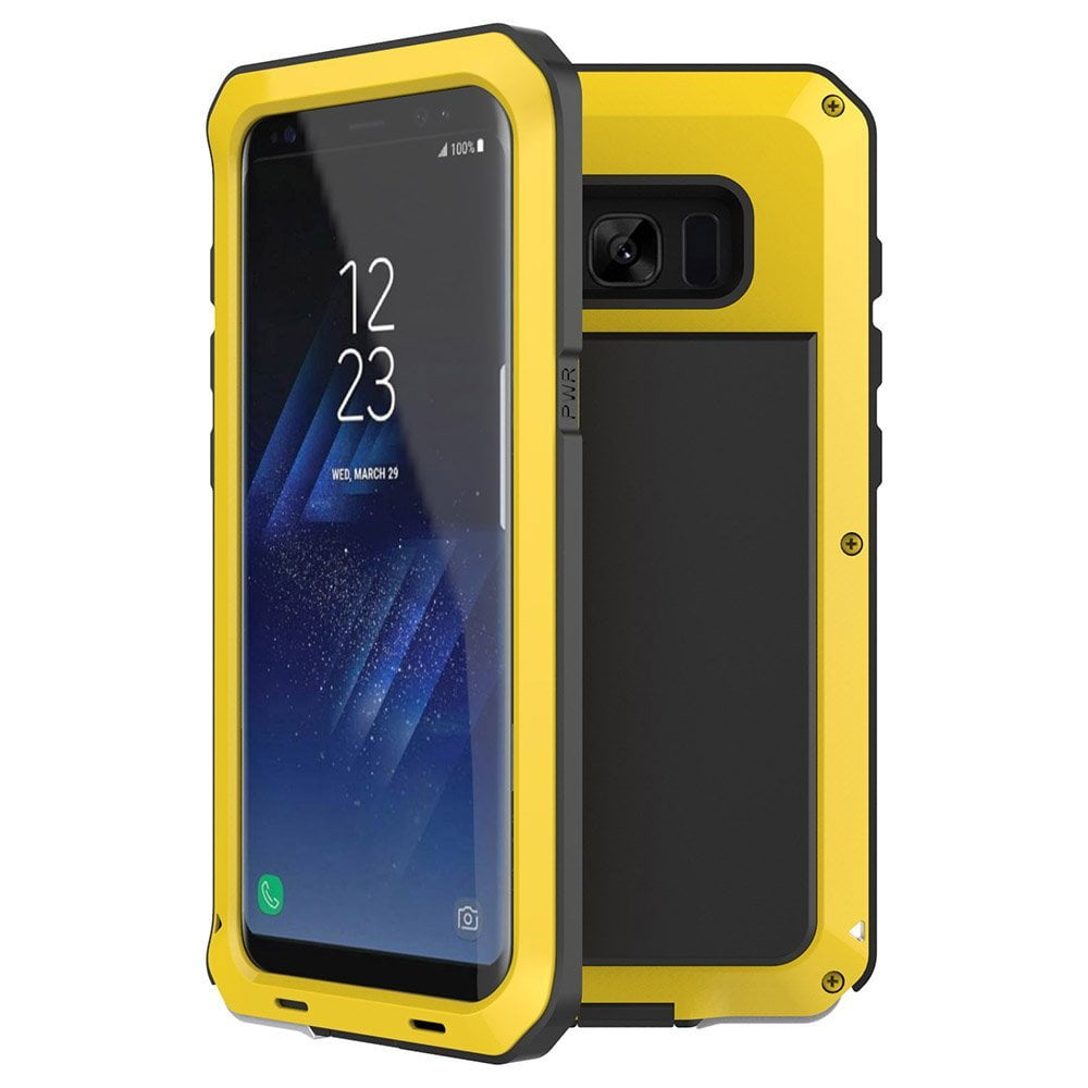 Metal Samsung Galaxy S8 Case (Yellow) Heavy Duty Military Grade Shockproof and Scratch Resistant Protection, Rugged Outdoor Travel