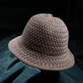 thumbnail image 3 of CoCopeaunts Bucket Hat for Women Solid Color Knit Hats Ladies Shopping Trip Winter Warm Crochet Fisherman Cap Wide Brim, 3 of 8