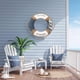 thumbnail image 4 of Decoración de aro salvavidas náutico Decoración para colgar en la pared Aro salvavidas Decoración para colgar en la puerta de la pared del hogar Decoración del hogar con tema de playa (azul y blanco), 4 of 5