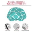 thumbnail image 5 of YFYANG Women's Double Waterproof Shower Cap, Green Quatrefoil Pattern Reusable Hair Cap for All Hair Styles and Head Sizes, 5 of 9
