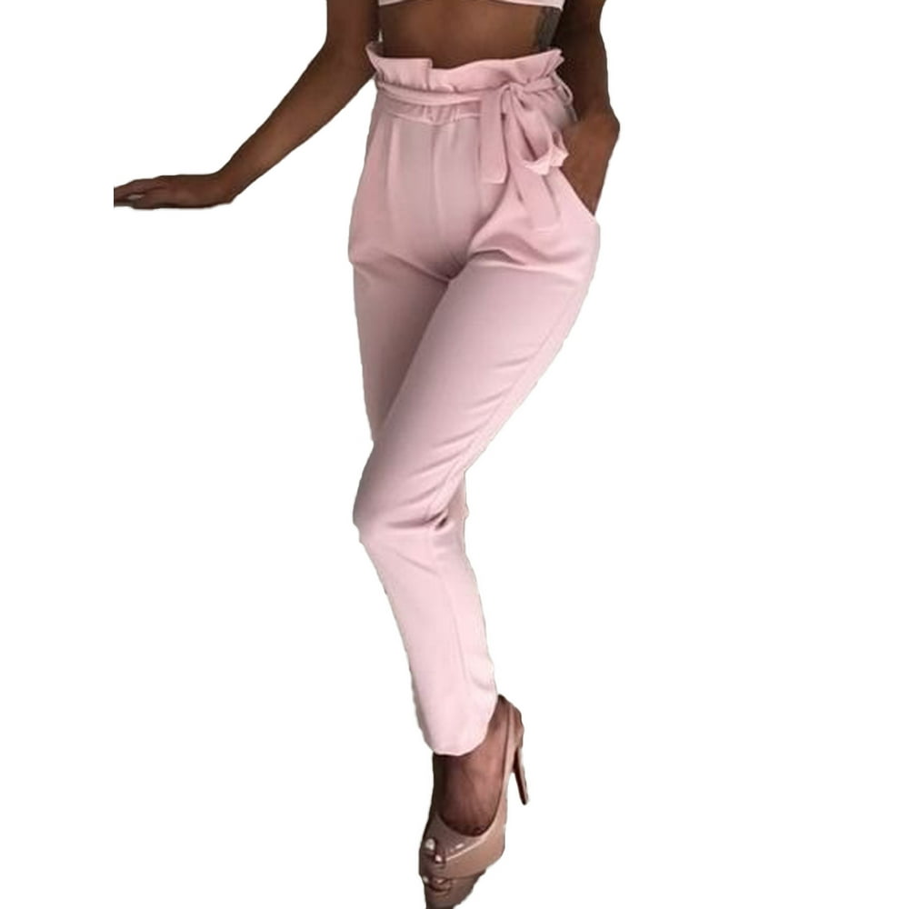 paper bag pants striped
