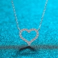 thumbnail image 1 of Colgante de plata de ley chapado en oro pt950 con forma de amor, collar de marea para mujer, accesorios colgantes, 1 of 5