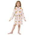 thumbnail image 6 of FORMRS Niños Bathrobe Unisex Hooded Robe Soft Plush Pajamas Sleepwear, Size 2-3T, Cartoon Citrus, 6 of 7