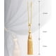 thumbnail image 3 of Alzapaños decorativos para cortinas con borlas de bolas, sujetadores para cortinas para ventanas de oficina en casa, cuerdas con flecos con hebilla trenzada, juego de 2 (dorado), 3 of 5