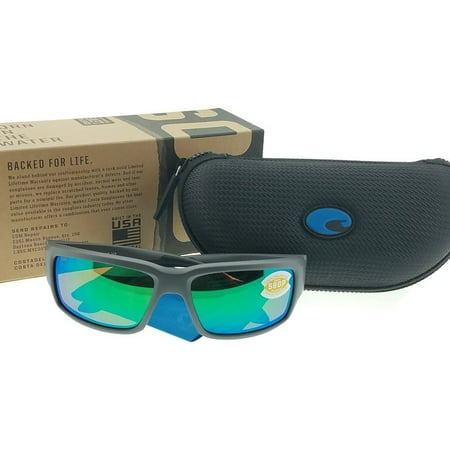 Costa Del Mar TF98OGMP Men's Grey Frame Green Lens Polarized Sunglasses NWT