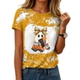 thumbnail image 6 of Leey-World Womens Halloween Tshirts Halloween Costumes for Women Funny Pumpkin Printed Cute T Shirts Orange Graphic Tops Fall Tee Fashion Gift, 6 of 6