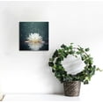 thumbnail image 4 of ARISTURING Canvas Wall Art Square Artworks for Bedroom Living Room Home Decor,Art Lotus Flower Pattern White Artwork for Wall,Stretched by Wooden Frame,Ready to Hang,16 x 16 Inch, 4 of 4