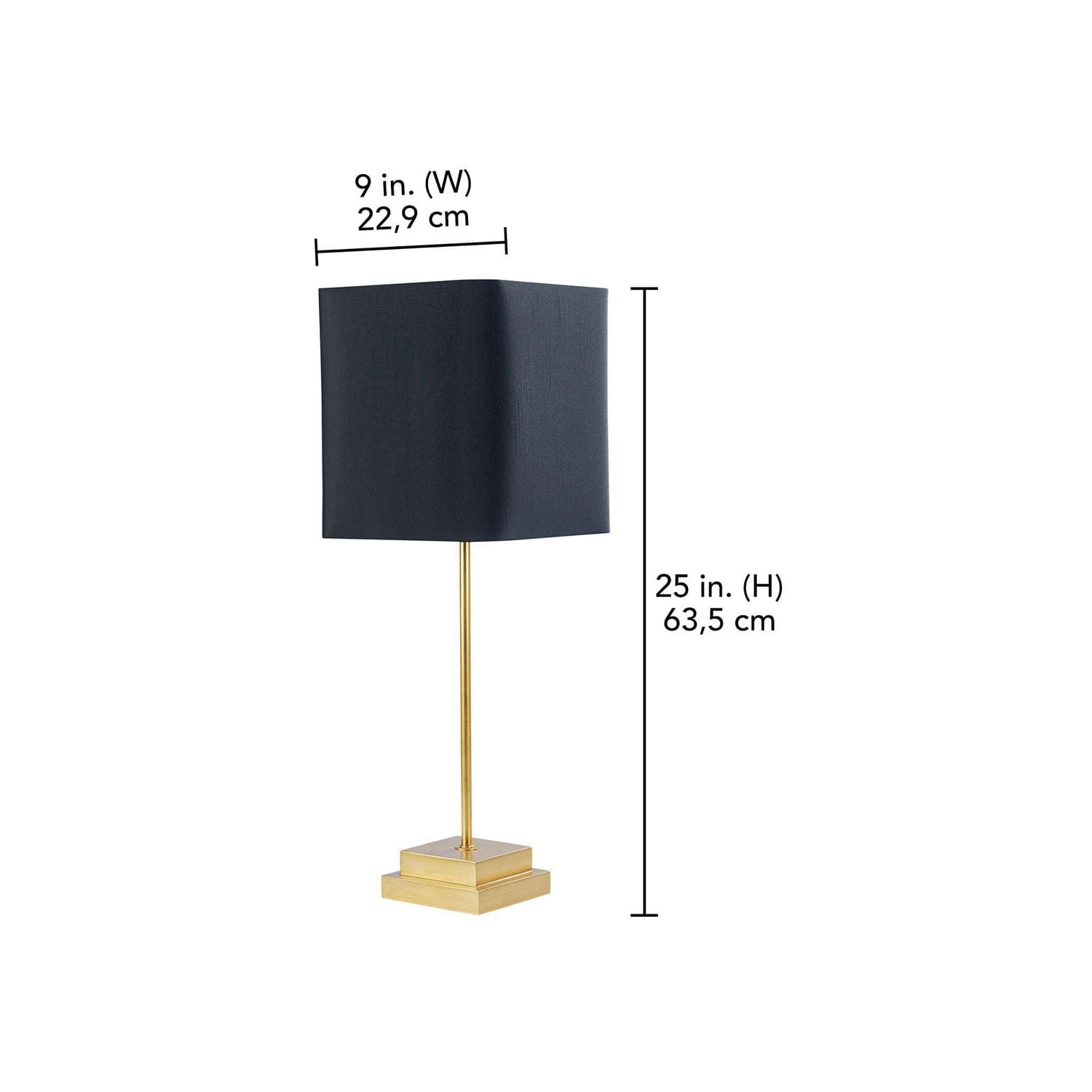 Lampe de table HOMETRENDS 63,5 cm, feuille d’or