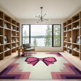 thumbnail image 2 of ODIKA 9'x12' Washable Area Rug Non-Shedding, Easy Care Pixel Grid Retro Stepped Frame Motif Atomic Geometric Mid Century Refined for Master Suite, California King, Under Bed, 2 of 7