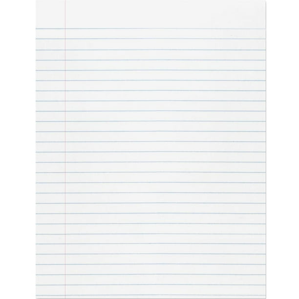 composition paper white red margin 3 8 ruled 8 x 10 1 2 500 sheets walmart com