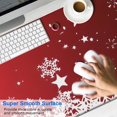 thumbnail image 2 of Long Mouse Pads for Desk,Red Christmas Snowflake Pattern Desk Mats on Top Of Desks, Desk Mouse Pad Extra Large with 3mm Non-Slip Base and Stitched Edge for Gaming,Office,Work,Home 47.3x23.6in, 2 of 5