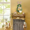 thumbnail image 5 of 19.6"Easter Bunny Wreath for Front Door,Spring Handmade Green Leaves Wreath for Easter Decoration Indoor Wall Decoration, Bunny Wreath for Wall Window Decor, 5 of 8