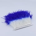 thumbnail image 4 of Flecos de plumas de avestruz de 1 m para manualidades de costura de vestidos Royalblue White, 4 of 7