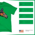 thumbnail image 4 of Tee Hunt Dean Russo Colorful Horse T-Shirt Neon Mosaic Wild Mustang Men's Tee, Green, XX-Large, 4 of 5
