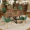 Green1, variant on KATBOC 47in Round Modern Farmhouse Dining Table Set with 4 Velvet Chairs, Walnut MDF Top & Black Metal Legs, Waterproof Kitchen Furniture for Small Spaces Apartment, Breakfast Nook, Dark Brown+Black