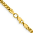 thumbnail image 3 of 14K Yellow Gold Spiga Wheat Chain Necklace 24 inch 3.1 mm Semi-Solid Diamond-cut with Lobster Clasp, 3 of 4