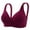 Wine, variant on qolati Push Up Sports Bra for Women Seamless Stretch Full-Coverages Everyday Bras Adjustable Straps Comfortable Breathable Support No Underwire T-Shirt Bras