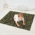 thumbnail image 2 of Black Sunflower Leaf Pattern Blanket,Comfortable Soft Flannel Throw Blanket,All Season,Warm Lightweight Blankets for Sofa Bed Couch Living Room Chair,30"x40", 2 of 4