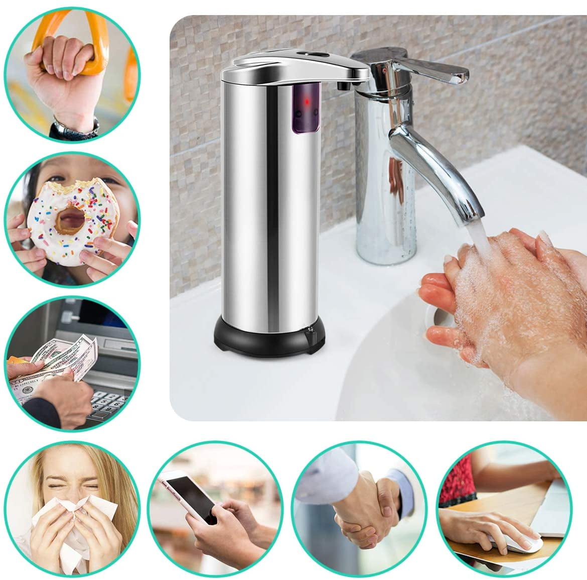 Automatic Soap Dispenser Kitchen Touchless Handsfree IR Sensor Soap Dispenser/_