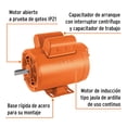 thumbnail image 2 of Motor eléctrico monofásico de 1 1/2 HP alta velocidad TRUPER MOE-1-1/2A, 2 of 3