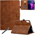 thumbnail image 2 of GSFY Case for Galaxy Tab S6 Lite 10.4 inch 2024/2022/2020, PU Leather Wallet Stand Protective Smart Shell with Pen Holder Auto Sleep Wake for Samsung Galaxy S6 Lite Tablet, Brown Blocks, 2 of 8