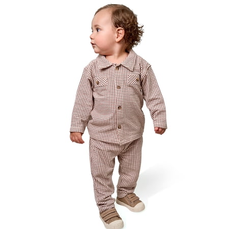 Modern Moments by Gerber Baby Boy Top and Pant Outfit Set, 2-Piece, Sizes 0/3 Months -24 Months