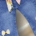thumbnail image 4 of Jeans for Girls Cute Elastic Waist Flare Denim Pants Trousers with Pockets Kids Jeans Size 2-8, 4 of 6