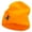 Orange, variant on Mardi Gras Fleur De Lis Logo Decorations Embroidered Big Size Fleece Beanie - Black XL-3XL