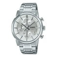 thumbnail image 1 of Casio Standard Analog Chronograph Stainless Steel Silver Dial Quartz MTP-E510D-7AV Men's Watch, 1 of 2