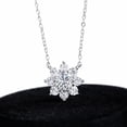 thumbnail image 5 of 2Ct Round Cut Lab Created Diamond Cluster Necklace Pendant 14K White Gold Plated, 5 of 5