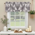 thumbnail image 3 of Geometric Triangle Window Valance Curtain Ombre Cream-Coloured Grey Rod Pocket Short Curtain for Living Room, Bedroom & Kitchen Window Decor 42x12in, 3 of 8