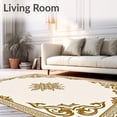 thumbnail image 2 of ODIKA 5'x7' Machine Washable Non-Slip Area Rug, Classic Ornamental with Stylized Leaf and Vine Arrangements High Traffic Rug, Ivory, 466282, 2 of 7