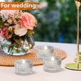 thumbnail image 5 of TickJOY Clear Votive Candle Holders Bulk Set of 6, Tealight Candle Holder for Wedding Table Centerpiece, Glass Small Candle Holders for Birthday Party, Valentine's Day, Home Decor (2''X 1.4''), 5 of 6