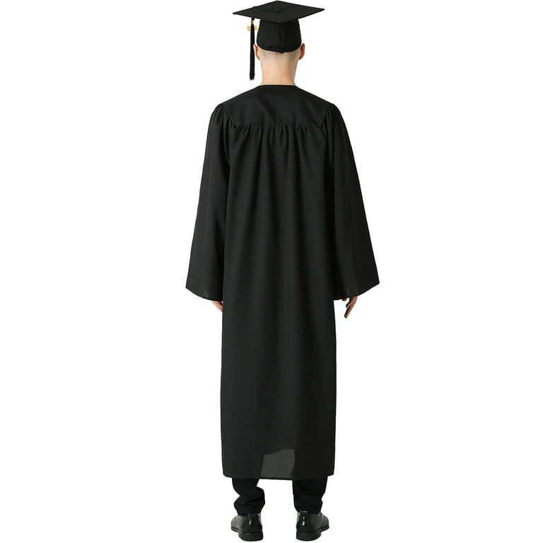 Graduate Set 2024 Matte Gown, Cap, Tassel Black, High School
