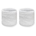 thumbnail image 2 of COUVER Cotton Terry Sport Wristbands White Unisex One Size 2 Pairs, 2 of 8