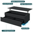 thumbnail image 4 of Hommpa LED Lift Top Coffee Table with Storage Modern Coffee Tables for Living Room Rectangle High Gloss Center Table with 2 Drawers, 4 of 12