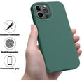 thumbnail image 3 of Designed for iPhone 13 Pro Case, Silicone Shockproof Slim Thin Phone Case for iPhone 13 Pro 6.1 inch (Midnight Green), 3 of 5