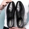 thumbnail image 2 of Zapatos de cuero de verano para hombre, ropa formal para hombre, zapatos de cuero de talla grande, zapatos de hombre perforados huecos, 2 of 5