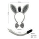 thumbnail image 1 of KAKOWELY 1 juego de diadema con orejas de burro, pajarita y cola, conjunto de accesorios para disfraz, linda diadema y pajarita de animal para Halloween, cosplay, accesorios de juego de rol de burro, 1 of 4