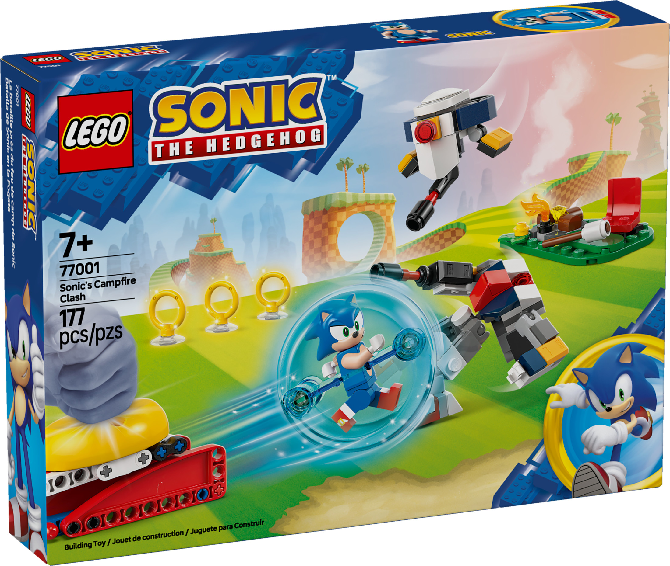 LEGO Sonic the Hedgehog: Enfrentamiento en la Fogata de Sonic - Juguete de Construcción para Niños, Niñas y Niños, Mayores de 7 Años - Set de Juego de Imaginación con Lanzador de Esfera de Velocidad - 4 Personajes de Sonic - Idea de Regalo para Cumpleaños - 77001 2