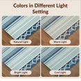 thumbnail image 7 of Design&I 8'x10' Washable Area Rug Sleek Flatweave Pet Friendly Recycled Herringbone Diagonal Contemporary Nautical Navy for King Size Bedroom, Under Bed, 7 of 7