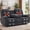 Grey, variant on Korser 3 Seater Recliner Couch with Massage and Heating,Manual Recliner Sofa with Pull-Down Table & Recessed Power Strip for Living Room & Home Theater,Grey