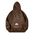 thumbnail image 5 of Women Sweatshirts Sunset Hoodie for Women | Beach Cozy Oversized Sweatshirt for Coastal and Surf Style Brown M, 5 of 5