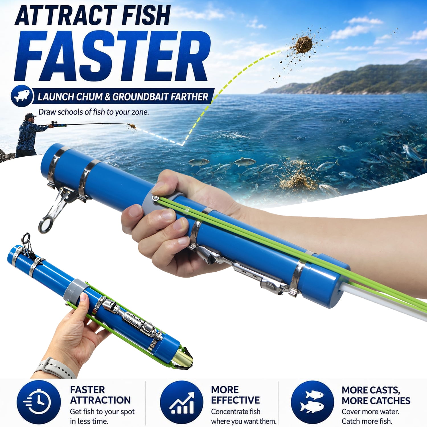 Piaoyu Catapult Fishing Rod Slingshot Casting Fishing Rod kit