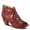 RED, variant on Spring Step L'Artiste Icon Sandals for Women - Ladies Casual Flats Platform Sandal - Hand Painting Summer Shoes for Womens