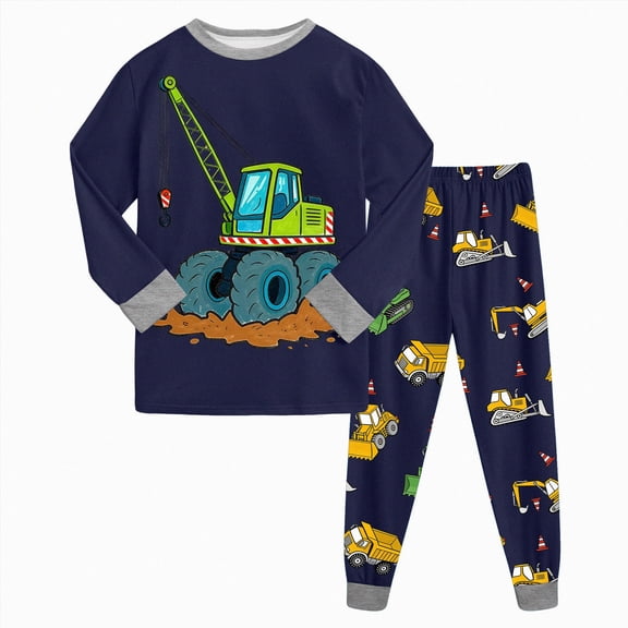 NOLDARES Toddler Boy Clothes Fall Winter Outfits Long Sleeve Sweatshirt Tops Pants Set 2-Piece Baby Boys Clothing(Navy,5-6 Y)