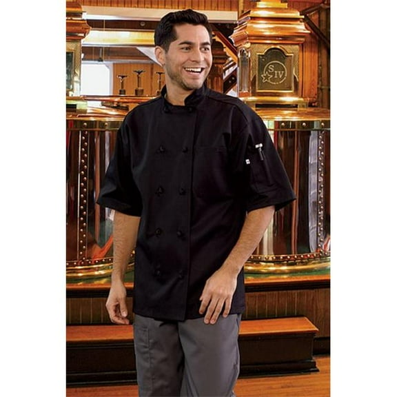 0484-0110 Monterey Chef Coat in Black - 6XLarge