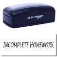 thumbnail image 1 of Large Pre-Inked Incomplete Homework Stamp, Slim 1854, Ultra Slim Design, Impression Size 1-13/16" by 2-1/2", Up to 25,000 Impressions - Black Ink, 1 of 10