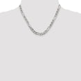 thumbnail image 4 of 925 Sterling Silver Anchor Chain Styles Necklace 6.5 mm Figaro 18 inch, 4 of 4