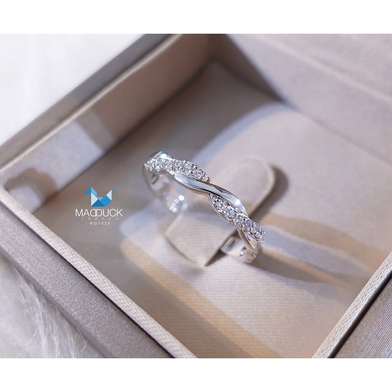 Originale Rotondo Zirconia Cubica 925 Argento Sterling